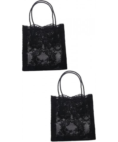 Women Bag Miss Spring and Summer Shoulder Bags White Polyester-cotton Lace Bag mediumx2pcs Blackx2pcs $10.32 Totes