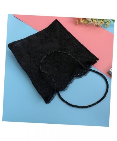 Women Bag Miss Spring and Summer Shoulder Bags White Polyester-cotton Lace Bag mediumx2pcs Blackx2pcs $10.32 Totes