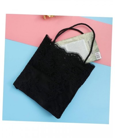 Women Bag Miss Spring and Summer Shoulder Bags White Polyester-cotton Lace Bag mediumx2pcs Blackx2pcs $10.32 Totes