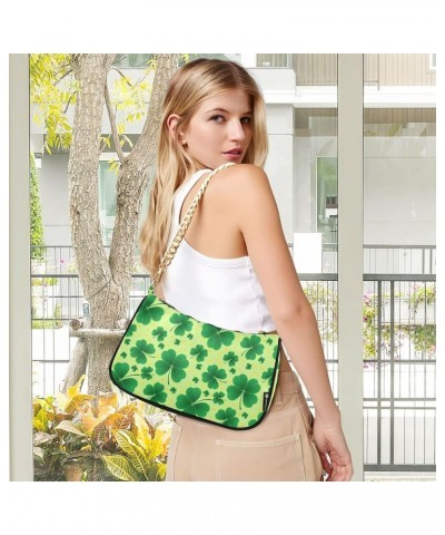 Daisy Flower Women Purses Cute Hobo Designer Clutch Women's Vintage Handbags over the Shoulder Purse Clover Lucky Green $12.9...