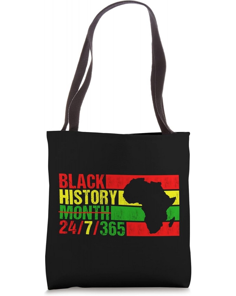 Black History Month 24/7/365 Black History Month 2023 Retro Tote Bag $10.00 Totes