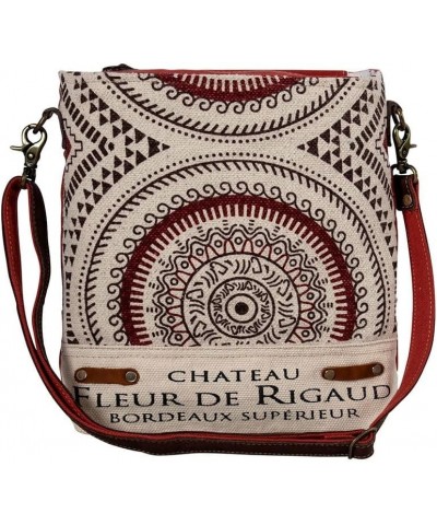 Shoulder Bag for Women - Western Upcycled Canvas Leather Handbag Fleur De Rigaud $27.20 Shoulder Bags