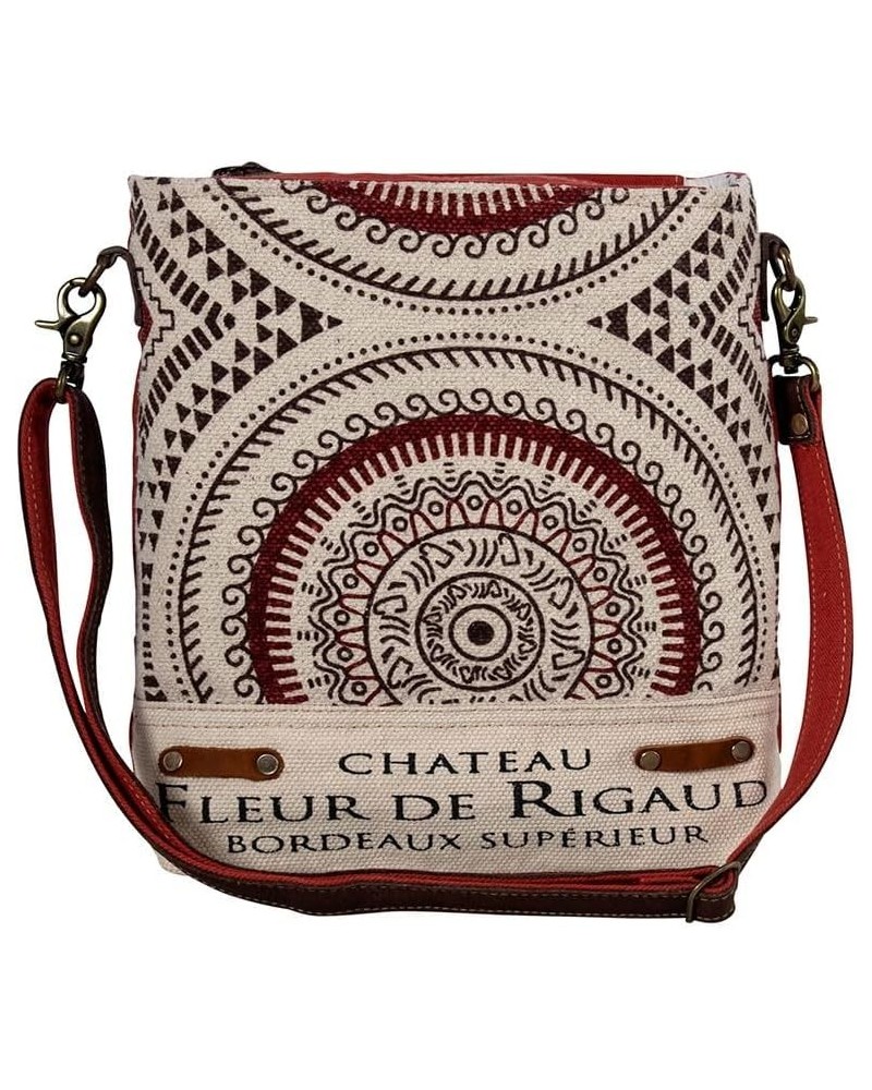 Shoulder Bag for Women - Western Upcycled Canvas Leather Handbag Fleur De Rigaud $27.20 Shoulder Bags