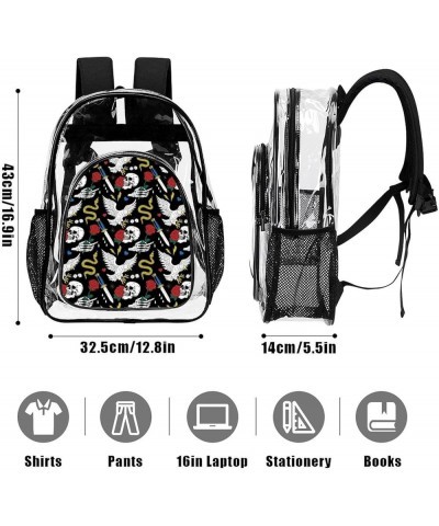 Clear Backpack Heavy Duty Transparent Backpack PVC See Through Bookbag for Women Men (Grunge Monster Truck Car Art) Pattern73...