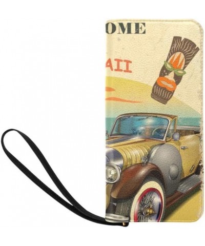 Vintage Poster Womens Clutch Wallet Large Wristlet Zipper Clutch Large Travel Purse Design 9 $23.18 Clutches