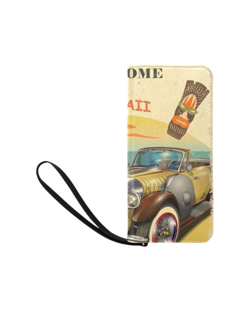 Vintage Poster Womens Clutch Wallet Large Wristlet Zipper Clutch Large Travel Purse Design 9 $23.18 Clutches