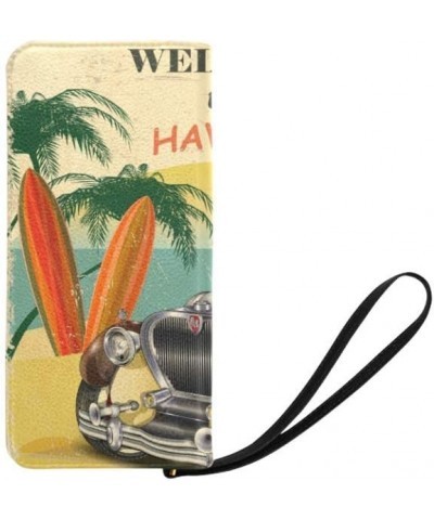 Vintage Poster Womens Clutch Wallet Large Wristlet Zipper Clutch Large Travel Purse Design 9 $23.18 Clutches