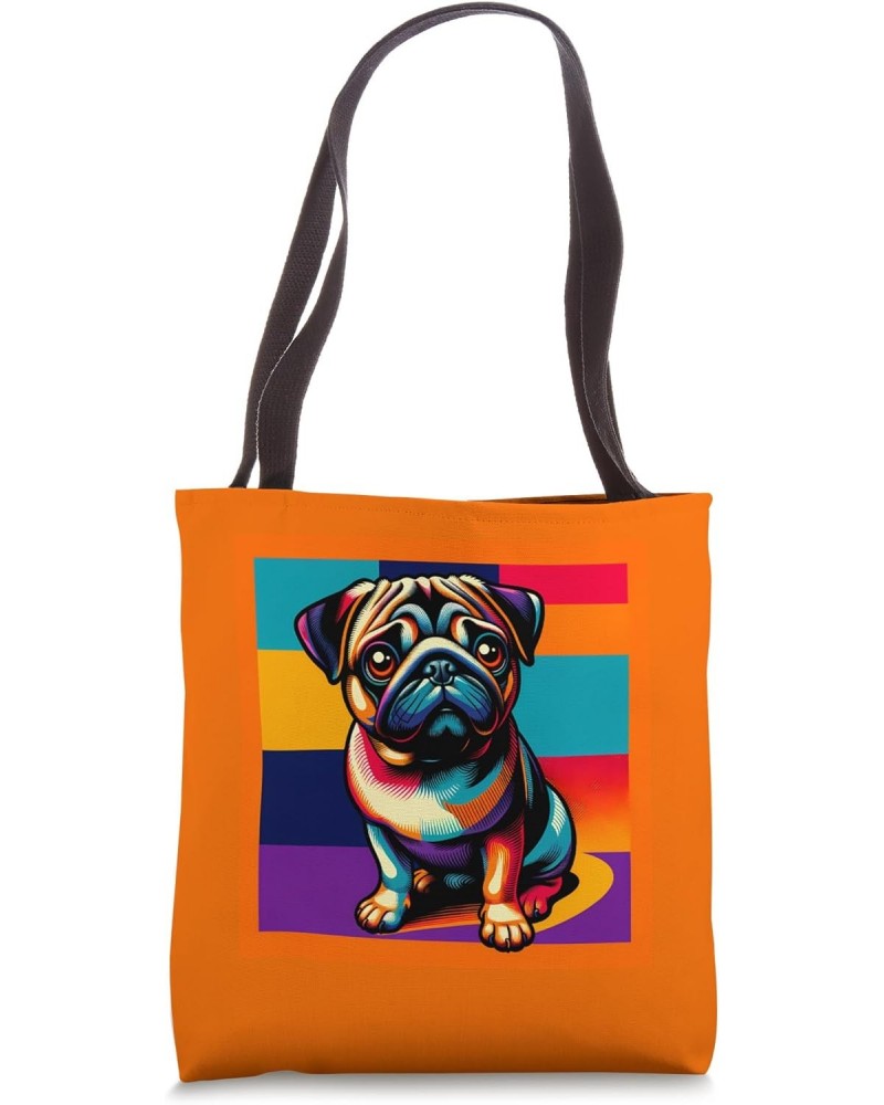 Pug Pop Art Aesthetic Dog Men Women Kids Tote Bag $12.71 Totes