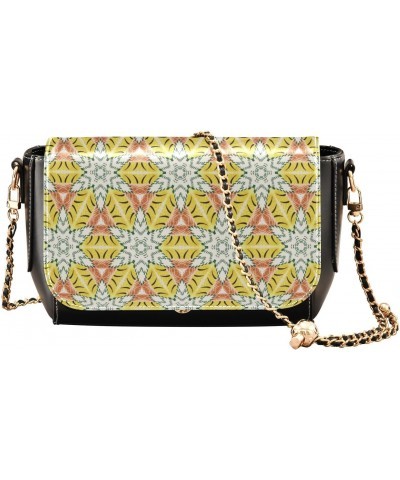 Colorful Pattern Crossbody Shoulder Bag for Women, PU Leather Flap Satchel Purse, Shoulder Handbags with Adjustable Strap, Cl...