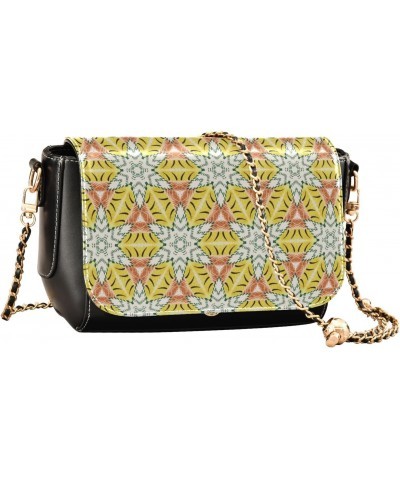 Colorful Pattern Crossbody Shoulder Bag for Women, PU Leather Flap Satchel Purse, Shoulder Handbags with Adjustable Strap, Cl...