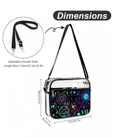 Clear Bag Stadium Approved - Clear Crossbody Bag for Women and Men Purse Bag for Concerts Sports Events Pattern (357) $12.17 ...