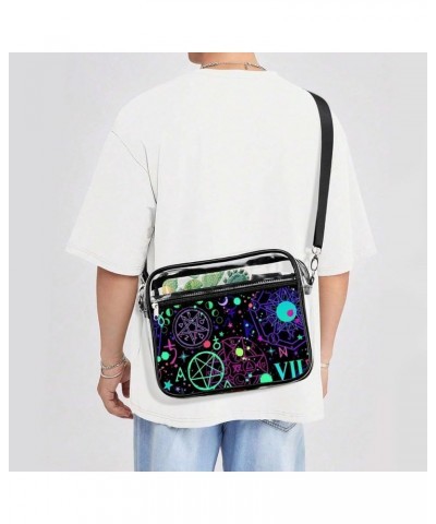 Clear Bag Stadium Approved - Clear Crossbody Bag for Women and Men Purse Bag for Concerts Sports Events Pattern (357) $12.17 ...