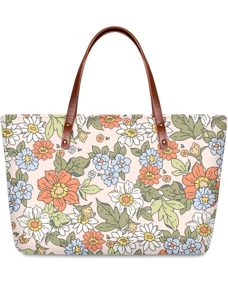 Women Travel Bag Large Expandable Weekender Carry-on Tote Gym Workout Hippie Flower $26.21 Totes