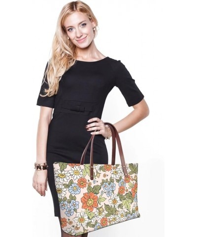 Women Travel Bag Large Expandable Weekender Carry-on Tote Gym Workout Hippie Flower $26.21 Totes