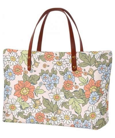 Women Travel Bag Large Expandable Weekender Carry-on Tote Gym Workout Hippie Flower $26.21 Totes