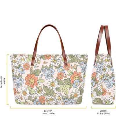 Women Travel Bag Large Expandable Weekender Carry-on Tote Gym Workout Hippie Flower $26.21 Totes