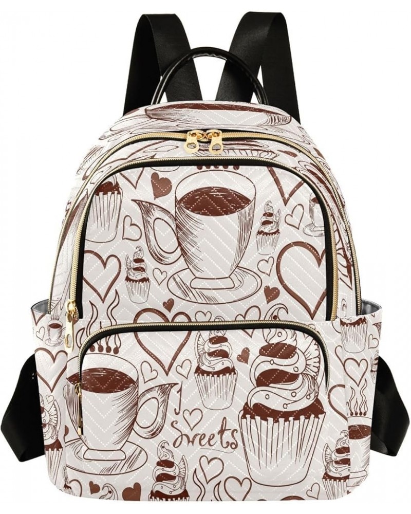 Cartoon Forest Mushrooms Women Backpack Purse Ladies Fashion Shoulder Bag Daypack Travel Bag 7.5L Multicolor7 Medium $15.19 B...