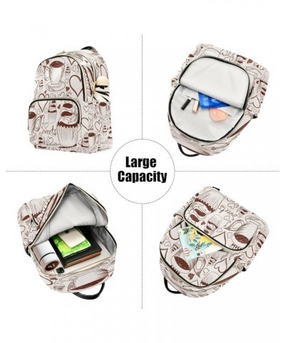 Cartoon Forest Mushrooms Women Backpack Purse Ladies Fashion Shoulder Bag Daypack Travel Bag 7.5L Multicolor7 Medium $15.19 B...