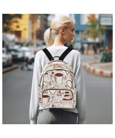 Cartoon Forest Mushrooms Women Backpack Purse Ladies Fashion Shoulder Bag Daypack Travel Bag 7.5L Multicolor7 Medium $15.19 B...