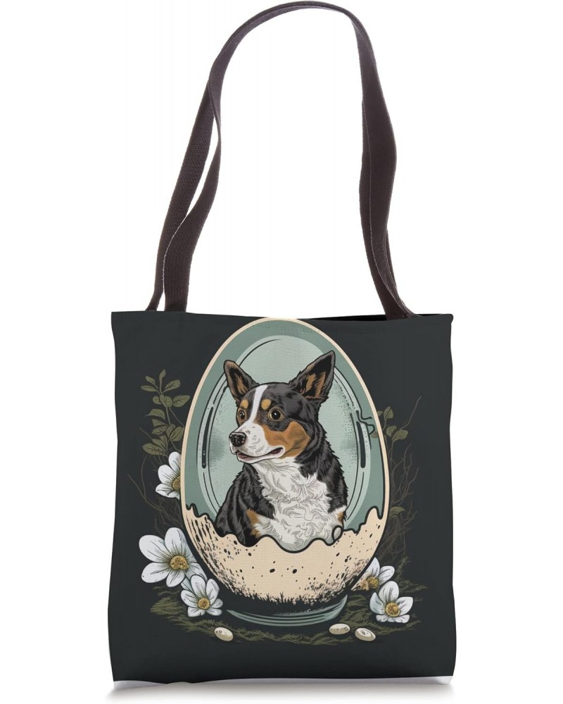 Funny dog in the egg Design dog owner Humor Sarcastic puppie Tote Bag $9.69 Totes