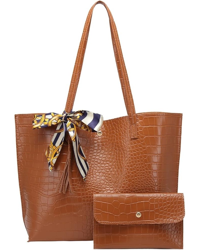 Women's Tote Shoulder Bag Yellow Brown $11.21 Totes