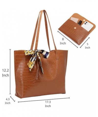 Women's Tote Shoulder Bag Yellow Brown $11.21 Totes