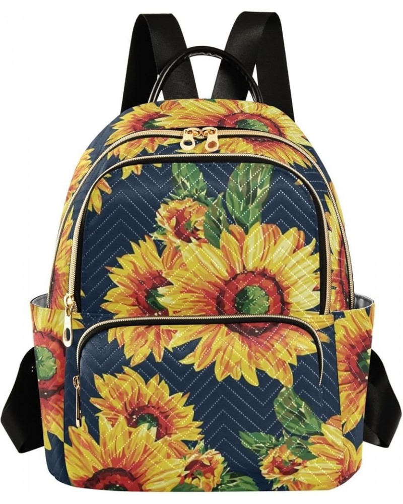 Beautiful Sunflowers Flower Women's Backpack Purse Causal Daypack Work Travel College Business Trip Bag Shoulder Bag Small $1...