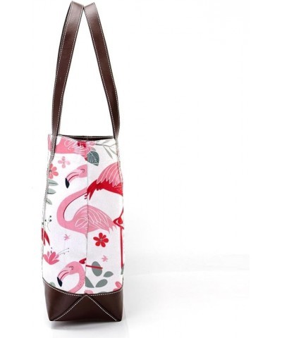 Tote Bag, Large Tote Bag, Tote Bag with Zipper, Pink Flamingo Palm Leaf Pineapple, Tote Bag for Work Design 294 $28.79 Totes