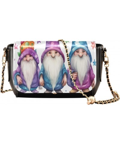 Magic Gnome Leather Crossbody Bag for Women Small Handbag with Chain Strap, Flip-Top Crossbody Purse $22.79 Crossbody Bags