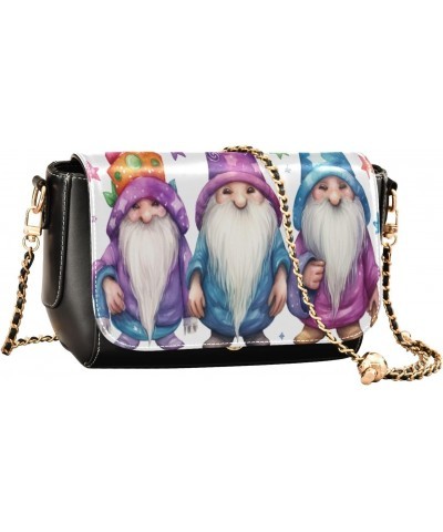 Magic Gnome Leather Crossbody Bag for Women Small Handbag with Chain Strap, Flip-Top Crossbody Purse $22.79 Crossbody Bags