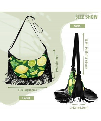 Women Fringe Tassel Cross Body Bag Leisure Shoulder Bag Color071 $12.69 Crossbody Bags