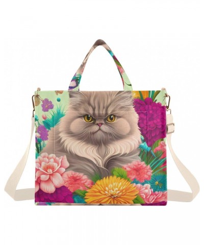 Tote Bag Persian Cat Corduroy Tote Bag Women Shoulder Handbags with Etachable Shoulder Strap $16.82 Totes