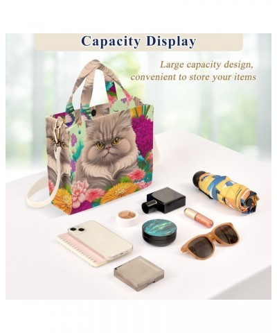 Tote Bag Persian Cat Corduroy Tote Bag Women Shoulder Handbags with Etachable Shoulder Strap $16.82 Totes