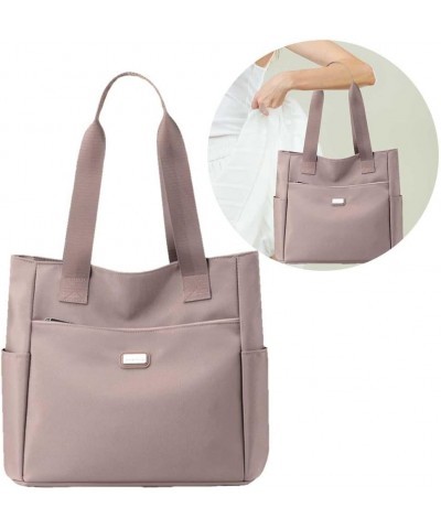 Waterproof Nylon Shoulder Bag Versatile Lightweight Handbag Work Travel Bag Women Top Handle Bag 2 $9.79 Hobo Bags