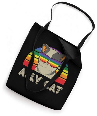 Be An Ally Cat Gay Pride Month LGBTQ Proud Rainbow Equality Tote Bag $10.53 Totes