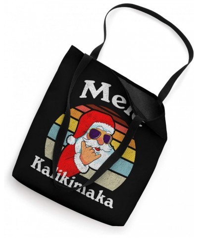 Mele Kalikimaka Retro Christmas Santa Shaka Hawaii Tote Bag $9.03 Totes