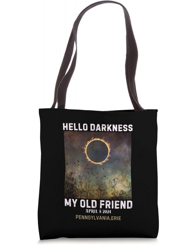 Hello Darkness My Friend Total Solar PENNSYLVANIA,ERIE Tote Bag $9.89 Totes