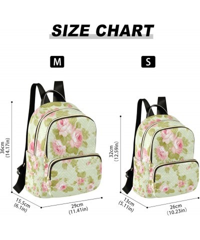 Vintage Floral Rose Fashionable Women Backpack, Festival Backpack for Women, Backpacks for Womens Fashion, M Vintage Floral R...