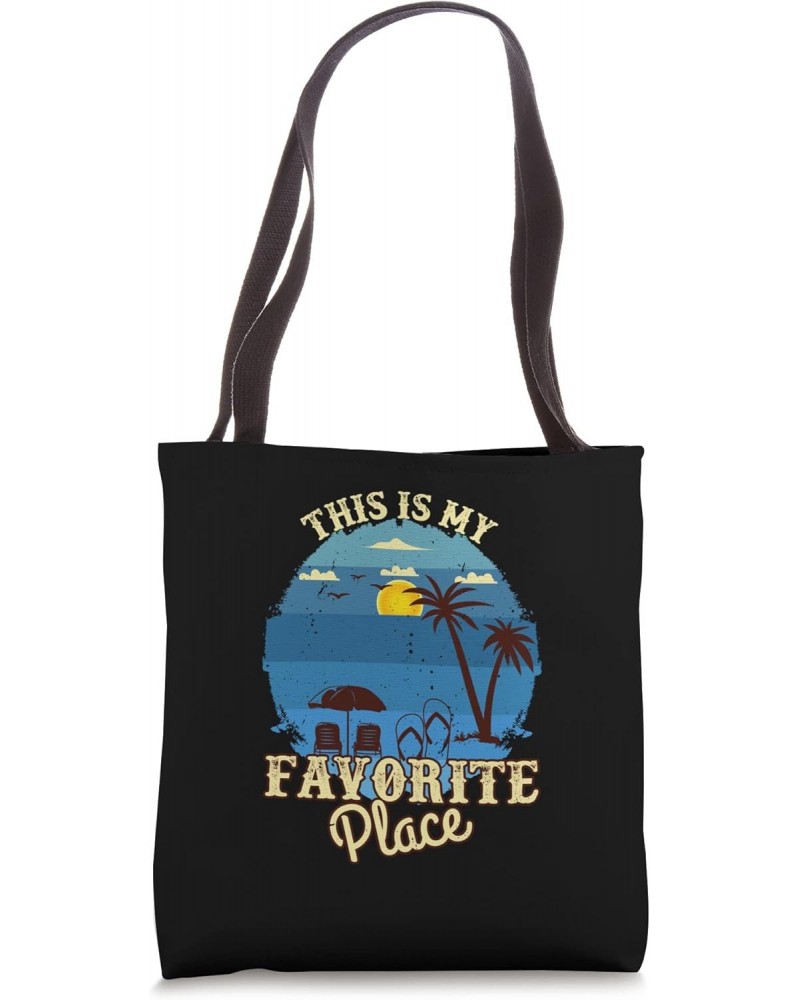 Sunshine Summer Palm Trees Beach Vibes Tropical Summer Tote Bag $12.32 Totes