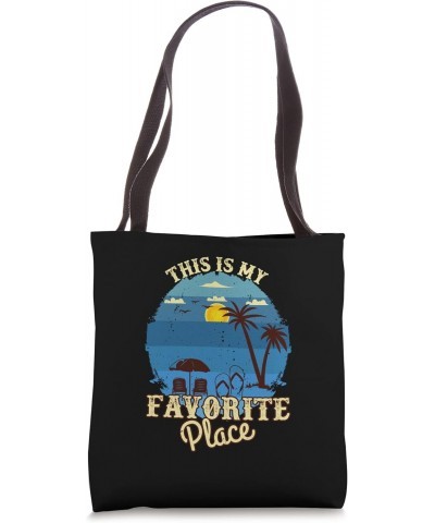 Sunshine Summer Palm Trees Beach Vibes Tropical Summer Tote Bag $12.32 Totes