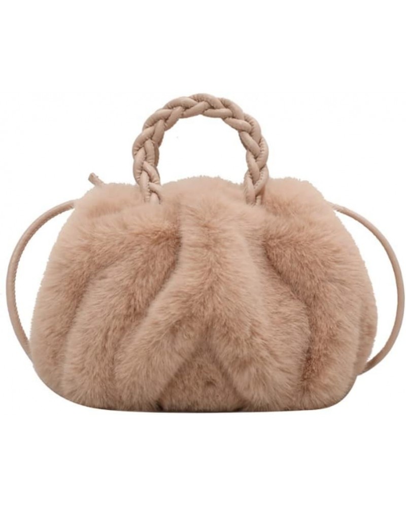 Women Clutch Bag Plush Underarm Bags Shoulder Bags Handbag Purse Satchel Khaki $19.13 Satchels