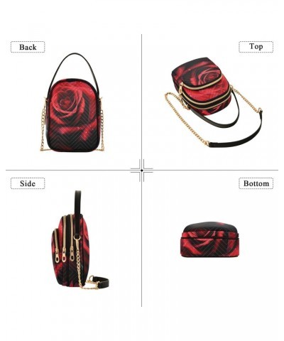 Rose Flower Floral Small Crossbody Purses for Women Crossbody Bags Fanny Packs Handbags Wallet Cell Phone Shoulder Purse for ...