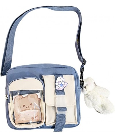 Kawaii Shoulder Bag with Cute Accessories Bear Pendant Crossbody Mini Bag D $9.50 Shoulder Bags