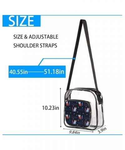 Clear Crossbody Bag Gift for Women-See Through PVC Messenger Handbag for Concert Sports Events Amusement Park Multi6 $11.56 S...