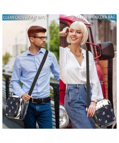 Clear Crossbody Bag Gift for Women-See Through PVC Messenger Handbag for Concert Sports Events Amusement Park Multi6 $11.56 S...