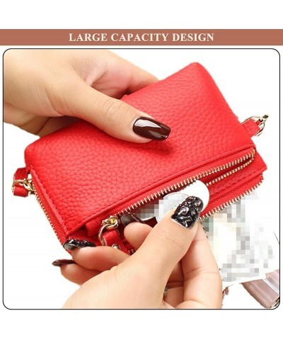 Small Wallet for Women, Genuine Leather Purses Lightweight Multi-Pocket Card Holder with Zipper Coin Pocket A / Pink $21.05 W...