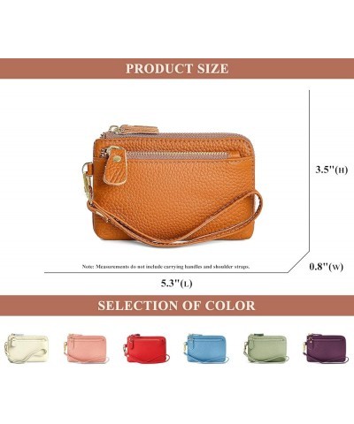 Small Wallet for Women, Genuine Leather Purses Lightweight Multi-Pocket Card Holder with Zipper Coin Pocket A / Pink $21.05 W...