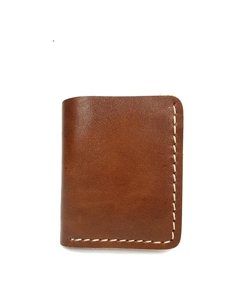 Wallet Genuine Leather Men's Wallet Fashion Handmade Retro Purse Cowhide Classic Money Bag Multi-card Male Money Clips (Color...