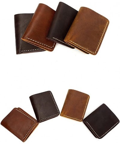 Wallet Genuine Leather Men's Wallet Fashion Handmade Retro Purse Cowhide Classic Money Bag Multi-card Male Money Clips (Color...