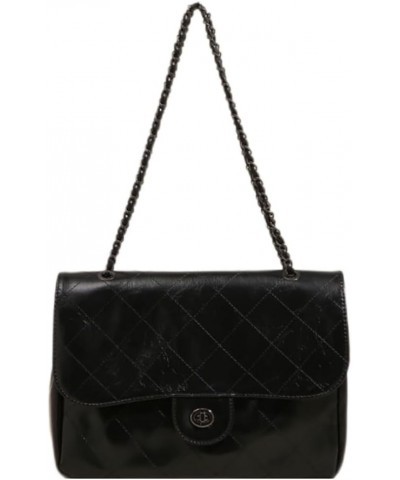 Commuter Bag Retro Women's One Shoulder Underarm Bag Diamond Embroidered Wanderer Bag Black $41.20 Totes